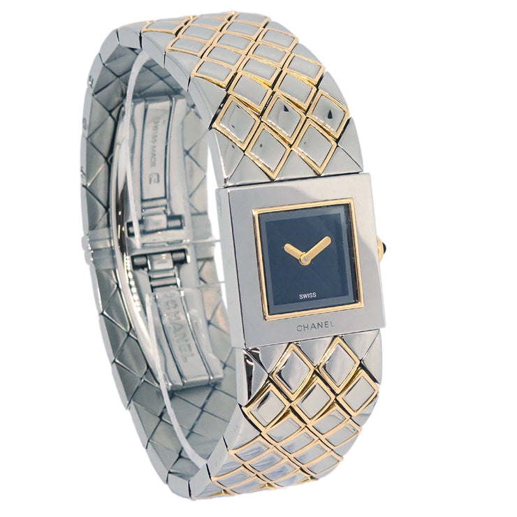 Chanel H0475 Matelasse Quartz Watch SS 18KYG