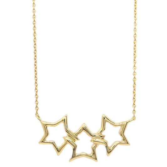 Tiffany & Co. Triple Star Pendant Necklace 750 Gold