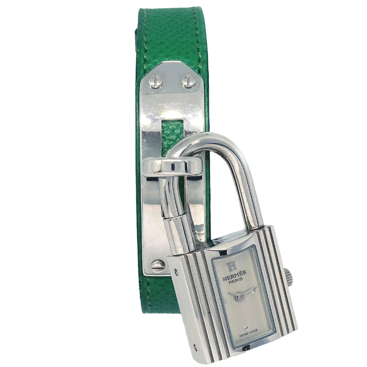 Hermes KE1.210 1996 Kelly Watch Quartz Watch Green SS ◯Z