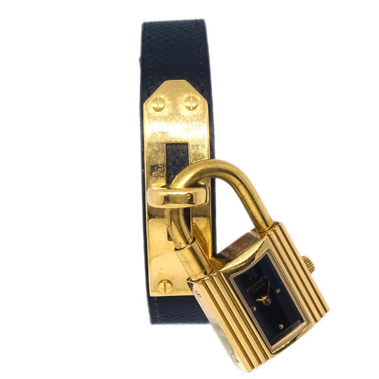 Hermes 1996 Kelly Watch Quartz Watch Black ◯Z