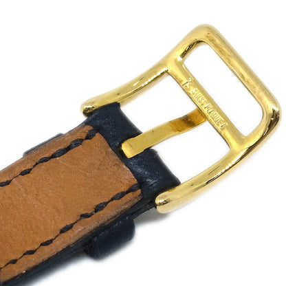 Hermes 1996 Kelly Watch Quartz Watch Black ◯Z