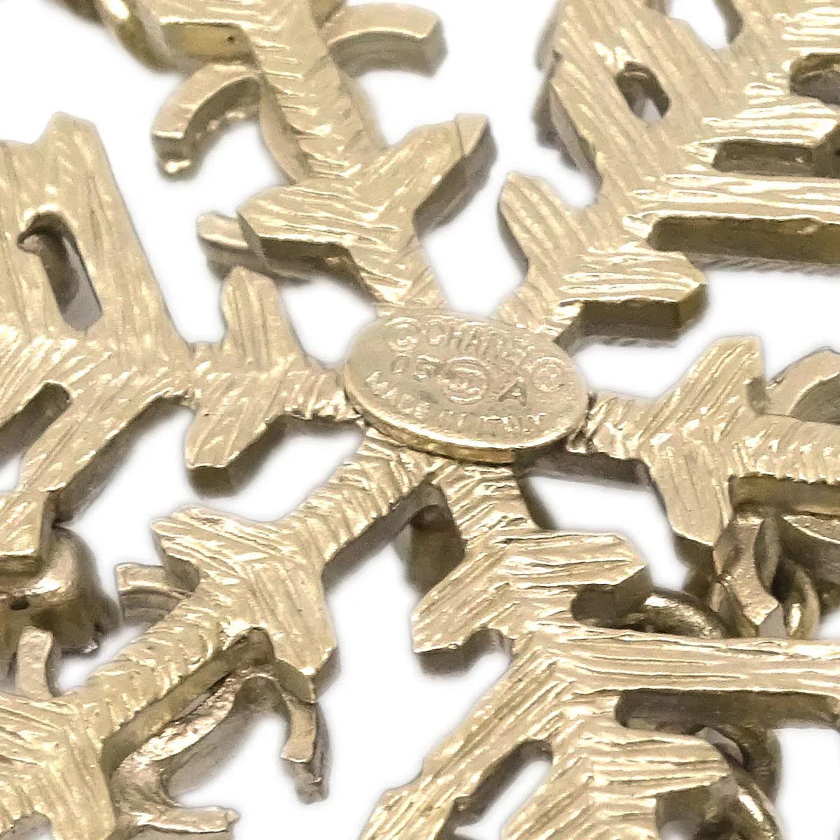 Chanel Chain Bracelet Gold Rhinestone 05A