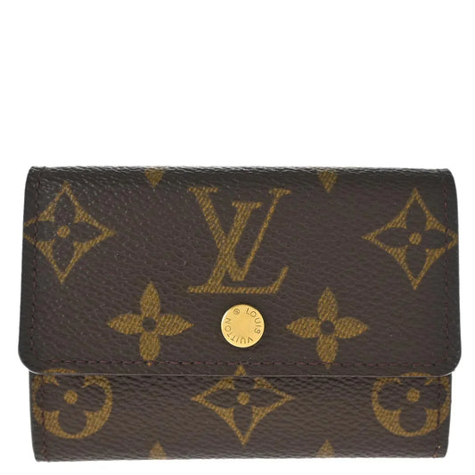 Louis Vuitton 2002 Monogram Porte Monnaie Plat Coin Case Wallet M61930