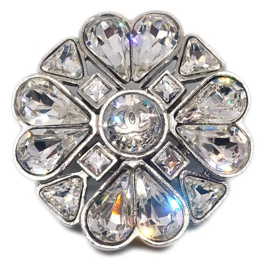 Chanel Brooch Pin Silver Rhinestone 08A