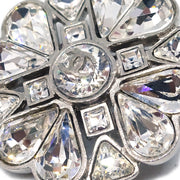 Chanel Brooch Pin Silver Rhinestone 08A
