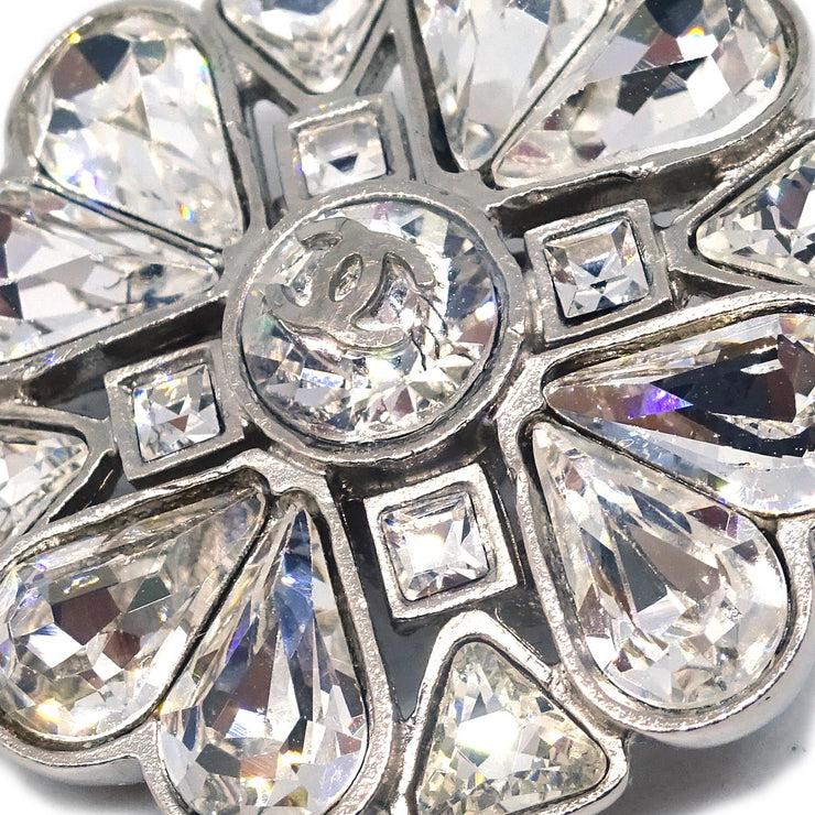 Chanel Brooch Pin Silver Rhinestone 08A