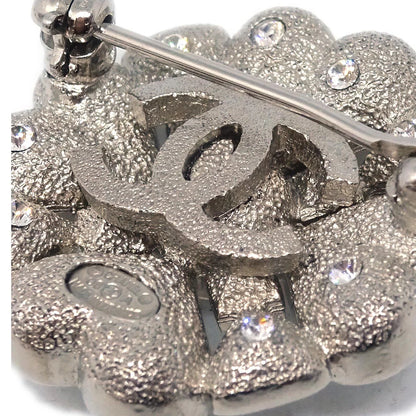 Chanel Brooch Pin Silver Rhinestone 08A