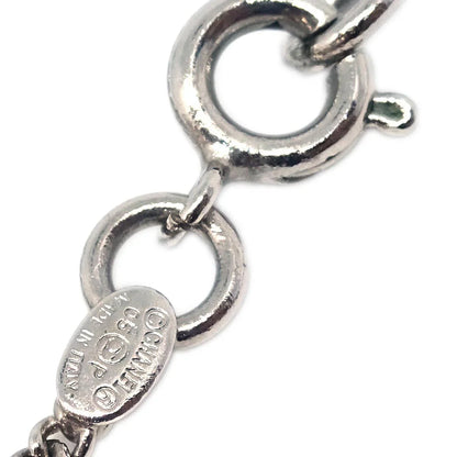 Chanel CC Chain Necklace Pendant Rhinestone Silver 05P