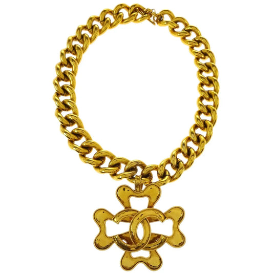 Chanel Gold Chain Pendant Necklace 94P