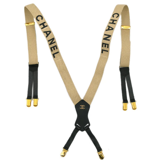 Chanel Suspenders Beige Small Good