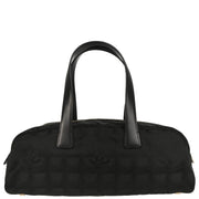 Chanel 2006-2007 Black Jacquard Nylon New Travel Line Bowling Bag