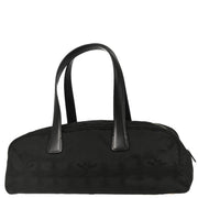 Chanel 2006-2007 Black Jacquard Nylon New Travel Line Bowling Bag