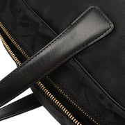 Chanel 2006-2007 Black Jacquard Nylon New Travel Line Bowling Bag