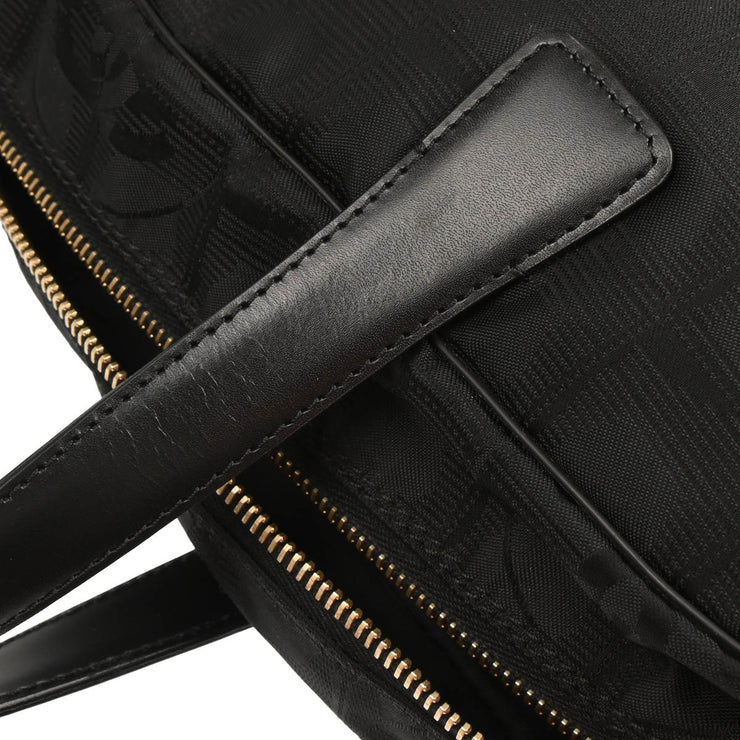 Chanel 2006-2007 Black Jacquard Nylon New Travel Line Bowling Bag