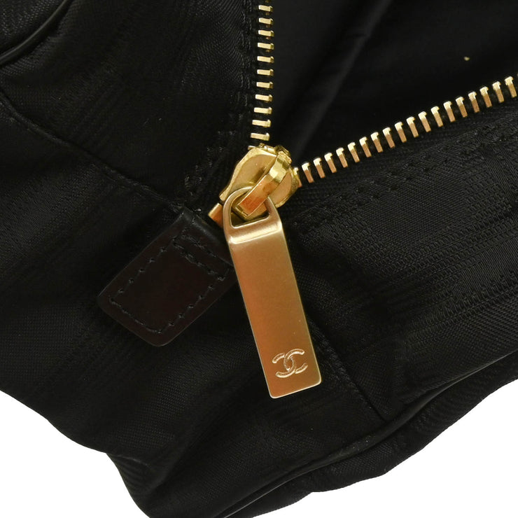 Chanel 2006-2007 Black Jacquard Nylon New Travel Line Bowling Bag