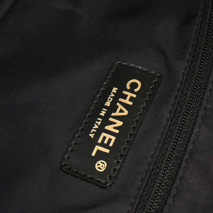 Chanel 2006-2007 Black Jacquard Nylon New Travel Line Bowling Bag