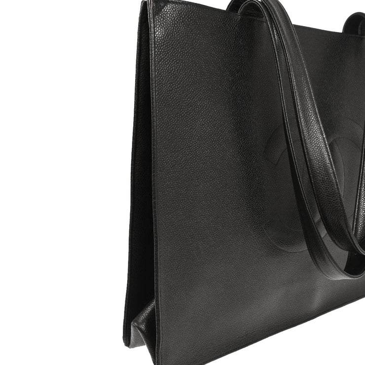 Chanel 1997-1999 Black Caviar Tote Bag
