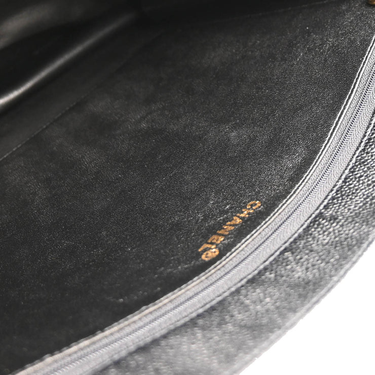 Chanel 1997-1999 Black Caviar Tote Bag