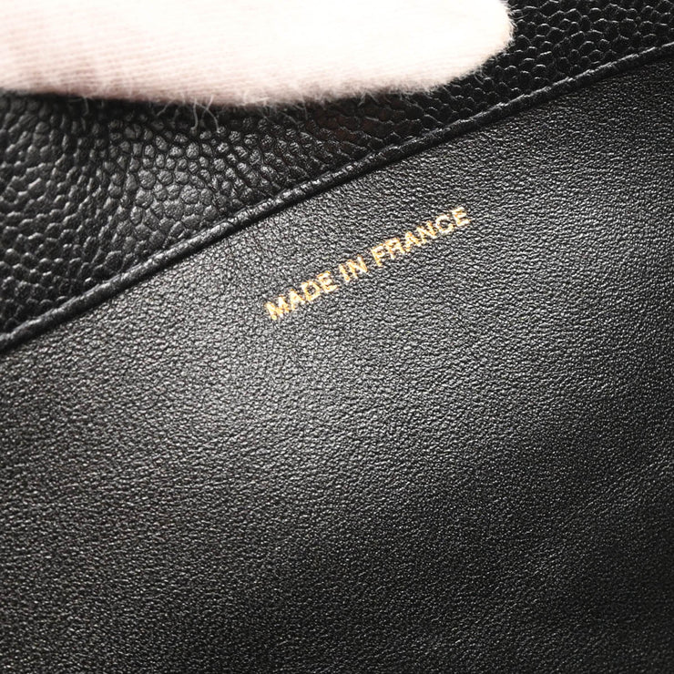 Chanel 1997-1999 Black Caviar Tote Bag