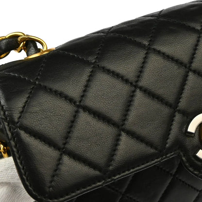 Chanel 1994-1996 Black Lambskin Paris Limited Edition Shoulder Bag