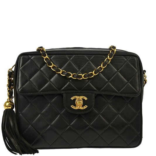Chanel 1994-1996 Black Lambskin Camera Bag Small