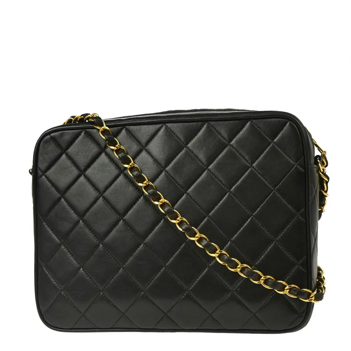Chanel 1994-1996 Black Lambskin Camera Bag Small