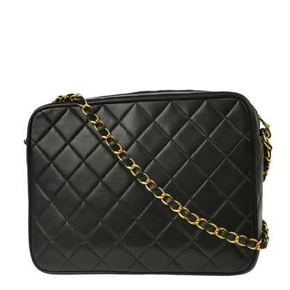 Chanel 1994-1996 Black Lambskin Camera Bag Small