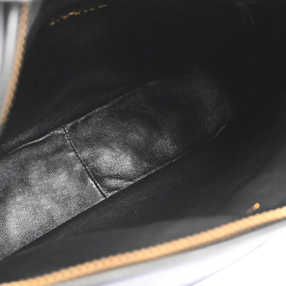Chanel 1989-1991 Black Lambskin Camera Bag Large