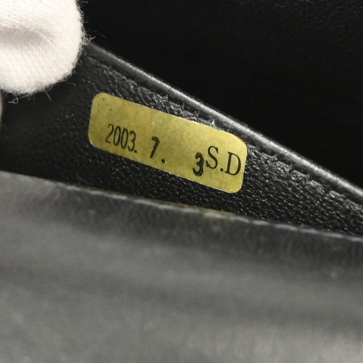 Chanel 2003-2004 Black Lambskin East West Choco Bar Shoulder Bag
