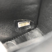Chanel 2003-2004 Black Lambskin East West Choco Bar Shoulder Bag