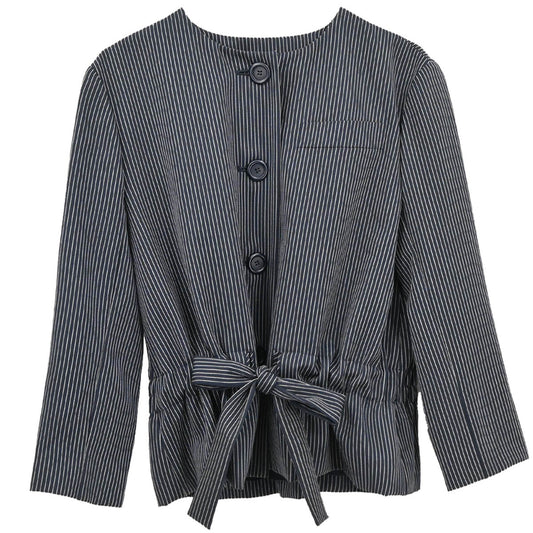 Christian Dior Collarless Drawstring Waist Jacket #36-#38