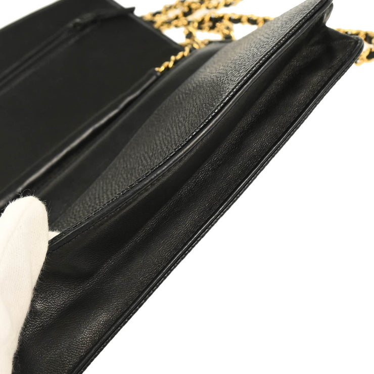 Chanel 2002-2003 Black Caviar Timeless Wallet on Chain WOC