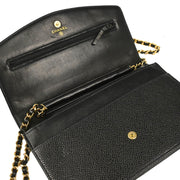 Chanel 2002-2003 Black Caviar Timeless Wallet on Chain WOC