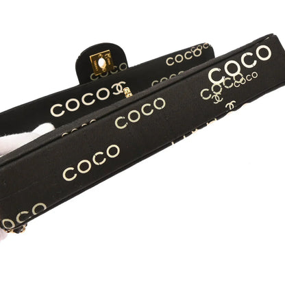 Chanel 2000-2001 Black Canvas COCO East West Choco Bar Shoulder Bag
