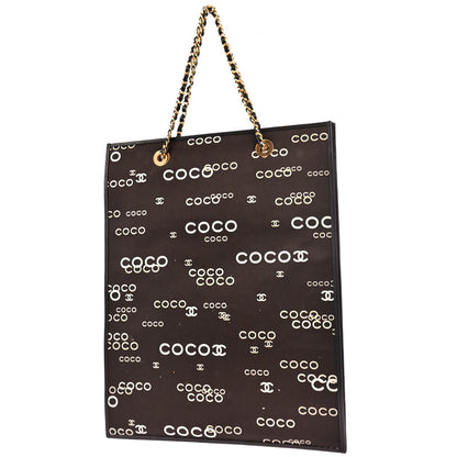 Chanel 2002-2003 Black Canvas COCO Tote Bag