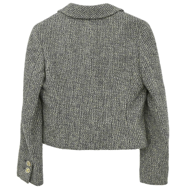 Chanel 2001 Single Breasted Jacket Black #38