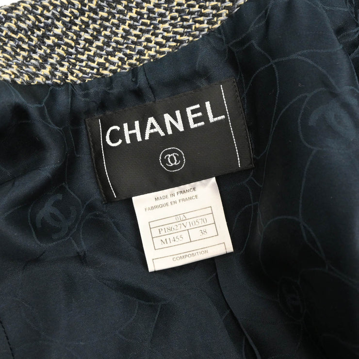 Chanel 2001 Single Breasted Jacket Black #38