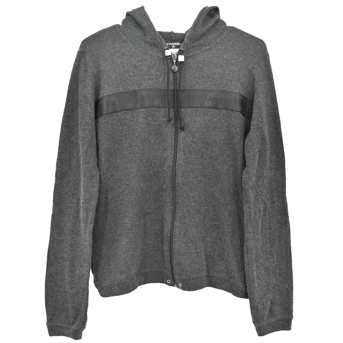 Chanel 2002 Zip Up Jacket Gray #38