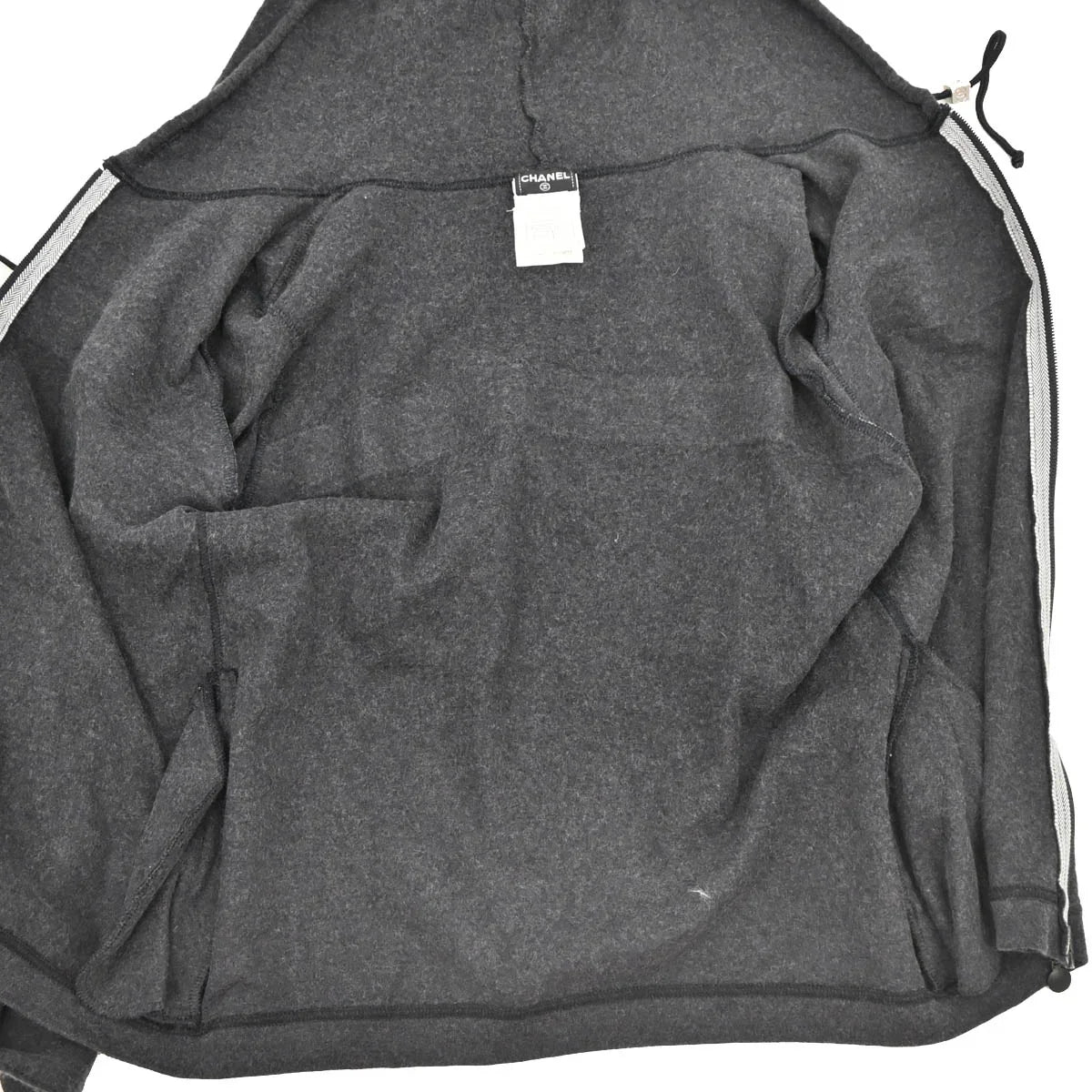 Chanel 2002 Zip Up Jacket Gray #38