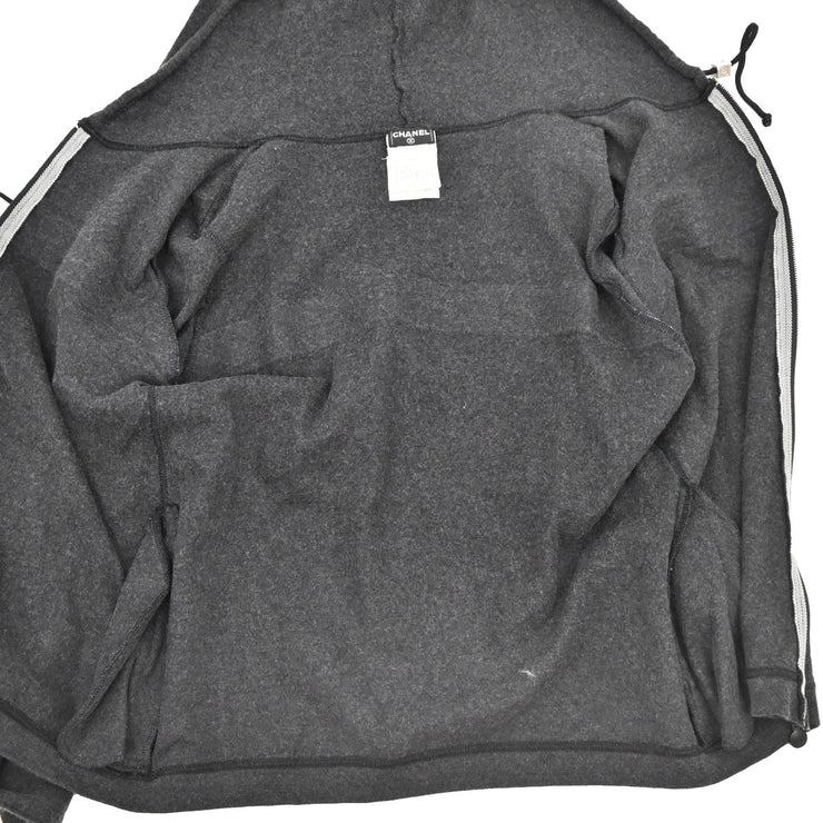 Chanel 2002 Zip Up Jacket Gray #38