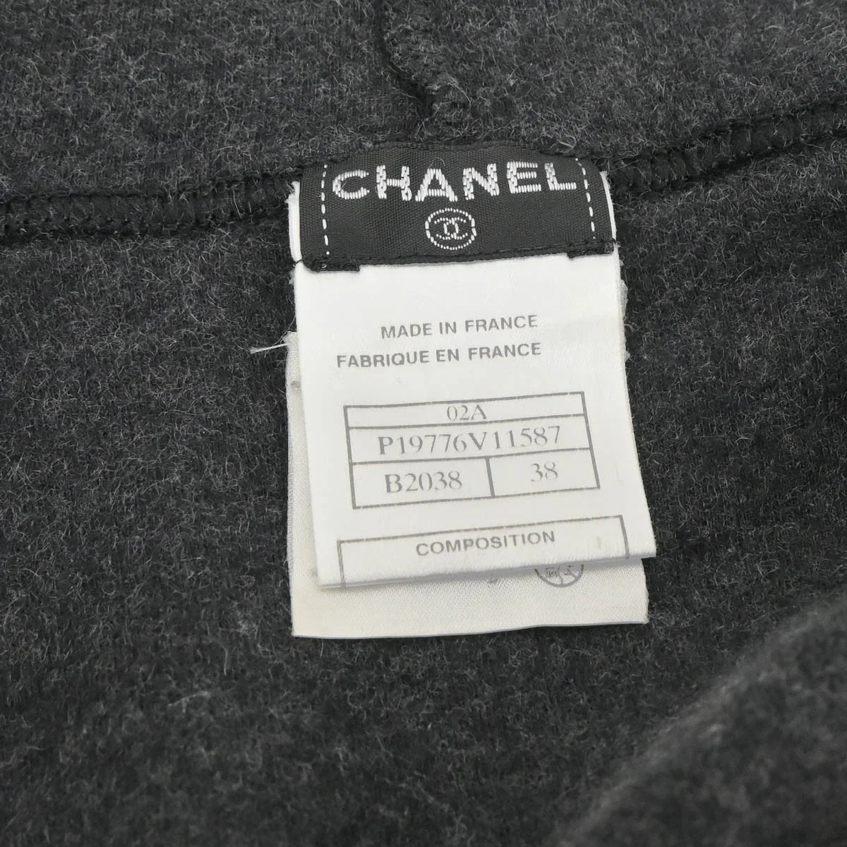 Chanel 2002 Zip Up Jacket Gray #38