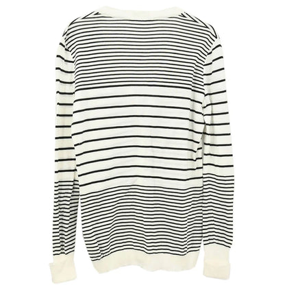 Chanel Striped Cardigan White #40