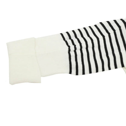 Chanel Striped Cardigan White #40