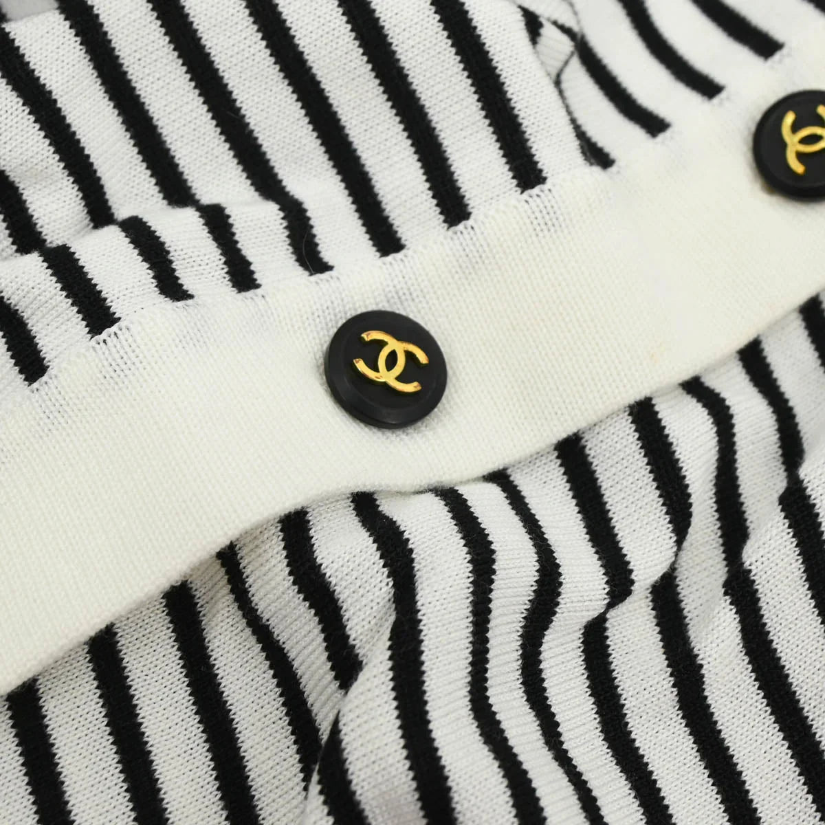 Chanel Striped Cardigan White #40