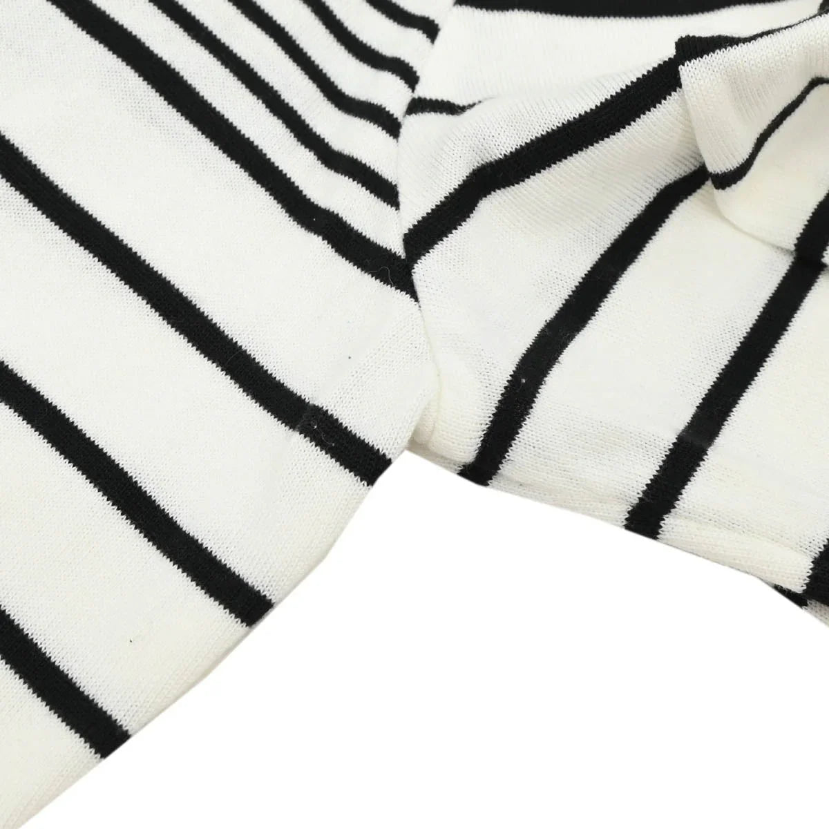 Chanel Striped Cardigan White #40
