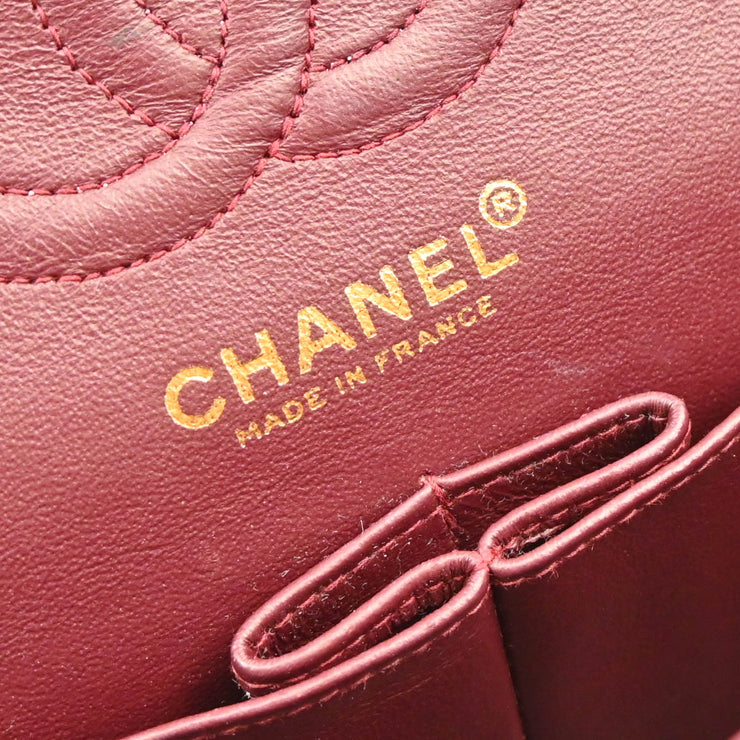 Chanel 2000-2002 Black Lambskin Small Classic Double Flap Shoulder Bag