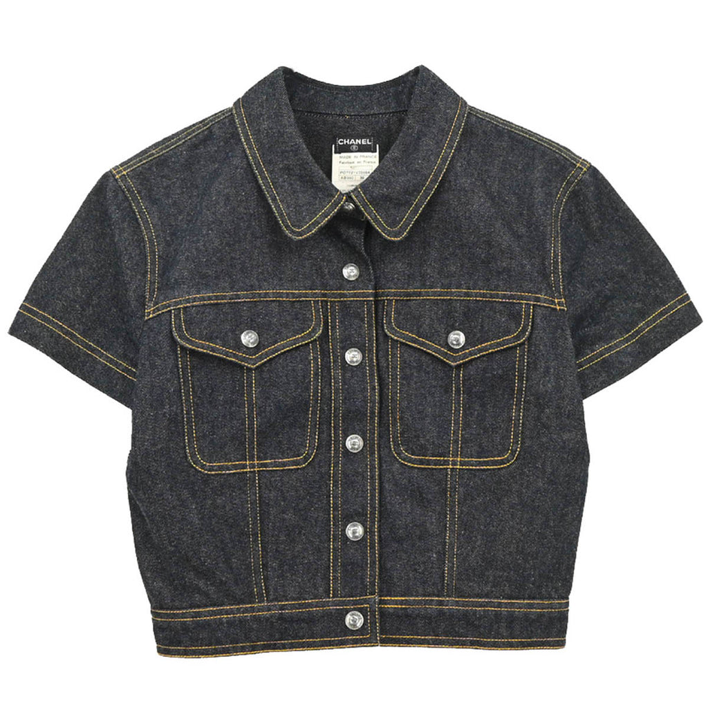 CHANEL 90s リバーシブルジャケット CHANEL シャネル ブルゾン ロゴテープニットジャケット 04P