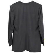 Christian Dior Single Breasted Collarless Jacket Gray