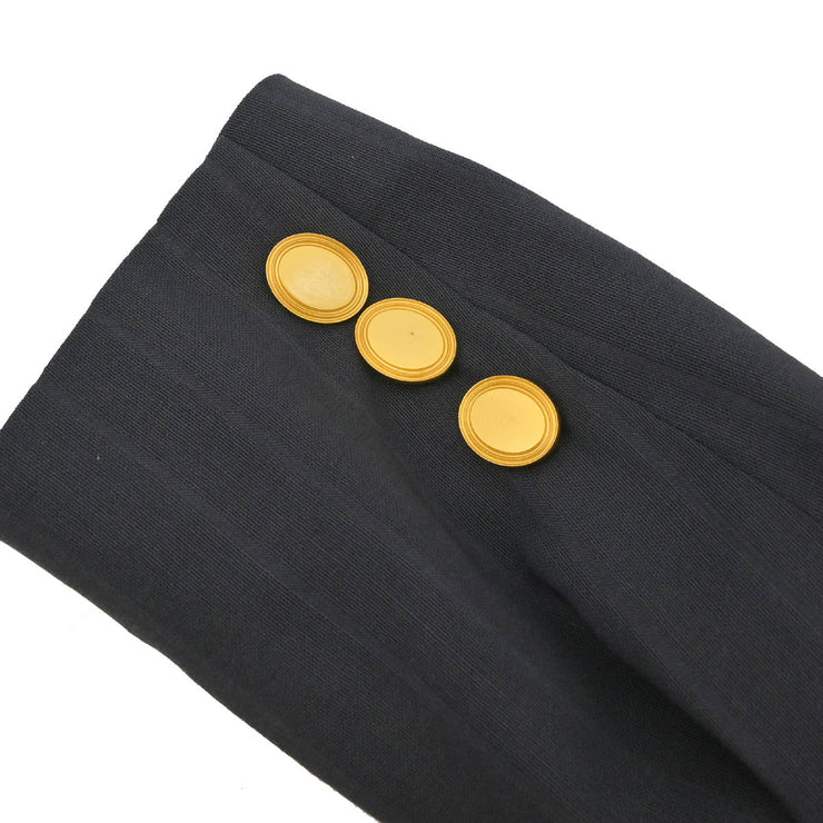 Christian Dior Single Breasted Collarless Jacket Gray