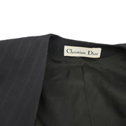 Christian Dior Single Breasted Collarless Jacket Gray